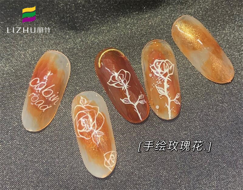 玫瑰花美甲，用作品證明廣西學(xué)美甲哪家哪家好