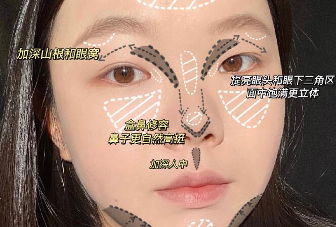 不同臉型修容教程，廣西彩妝師學(xué)習(xí)分享