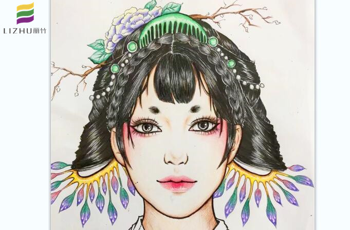 紙上美人圖作品，南寧化妝學(xué)校一對一教學(xué)