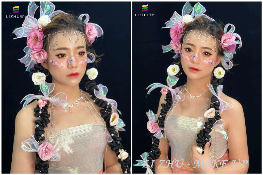 哈尼甜心風(fēng)造型，南寧創(chuàng)意彩妝學(xué)校作品