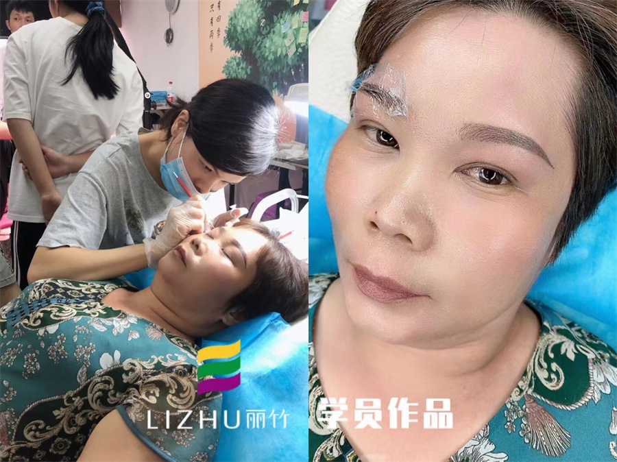 野生線條眉欣賞，南寧紋繡培訓(xùn)學(xué)校學(xué)員作品
