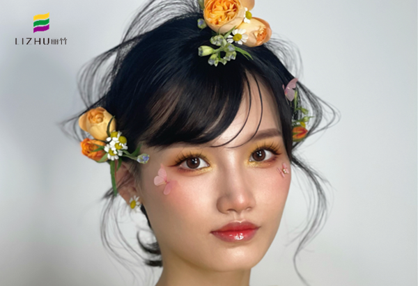 森系鮮花造型，廣西美妝技術(shù)學(xué)校作品