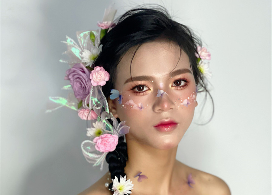 哈尼族造型，廣西影樓彩妝培訓作品欣賞
