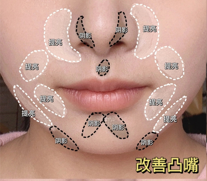 下巴修容教程，化妝新手修容課程講解