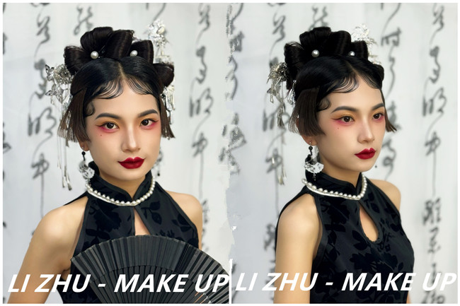 新國風(fēng)造型，南寧彩妝寫真造型學(xué)校作品