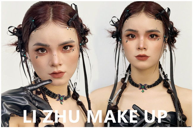千禧風(fēng)Y2K造型，南寧個(gè)人化妝寫真學(xué)習(xí)作品