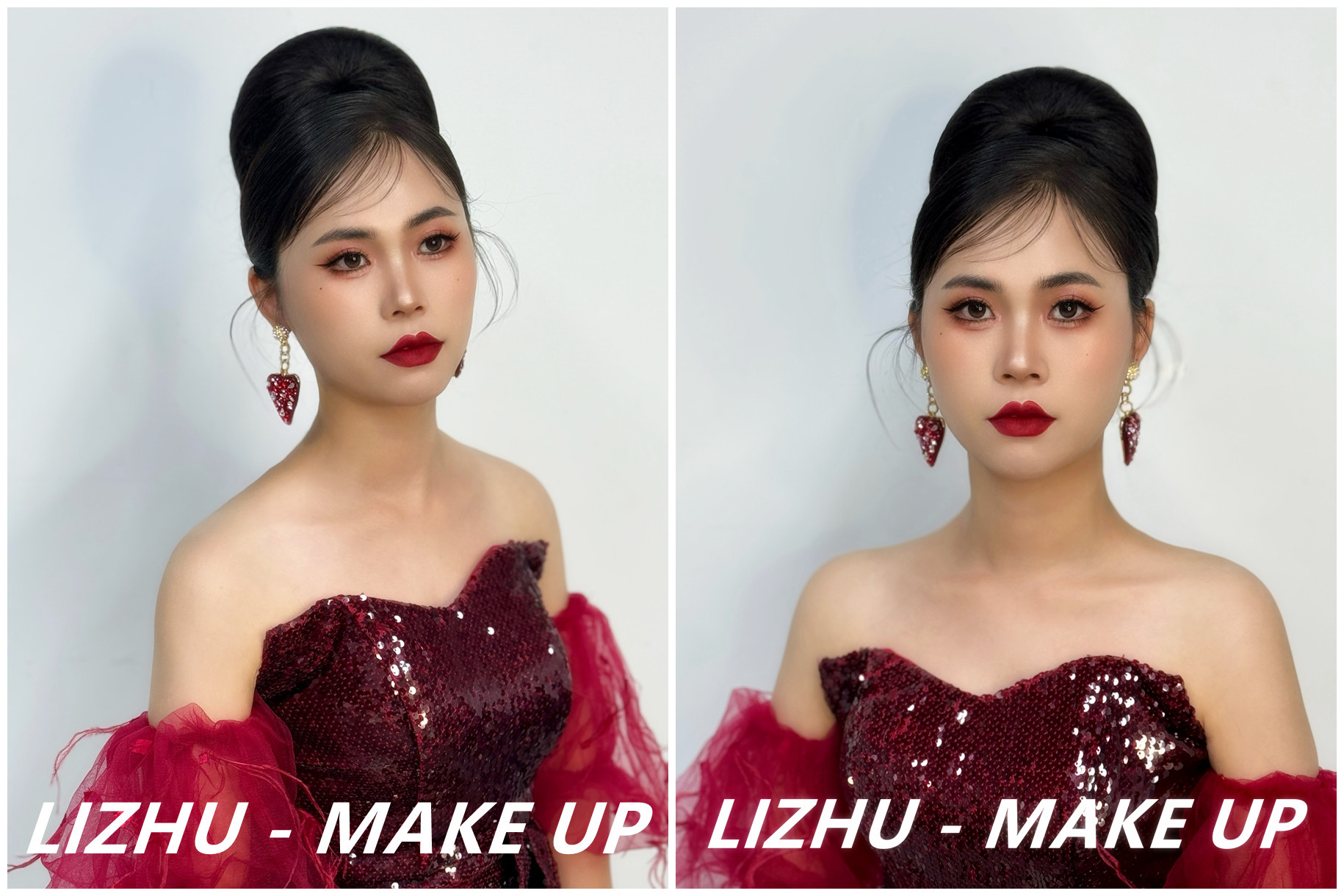 復古簡約禮服造型，南寧影樓彩妝學習作品
