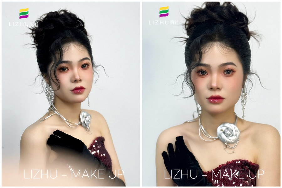  千金禮服造型，廣西學(xué)彩妝造型影樓作品