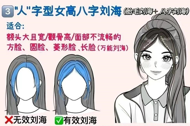 如何護(hù)理“人”字女高八字劉海教程，南寧學(xué)女發(fā)