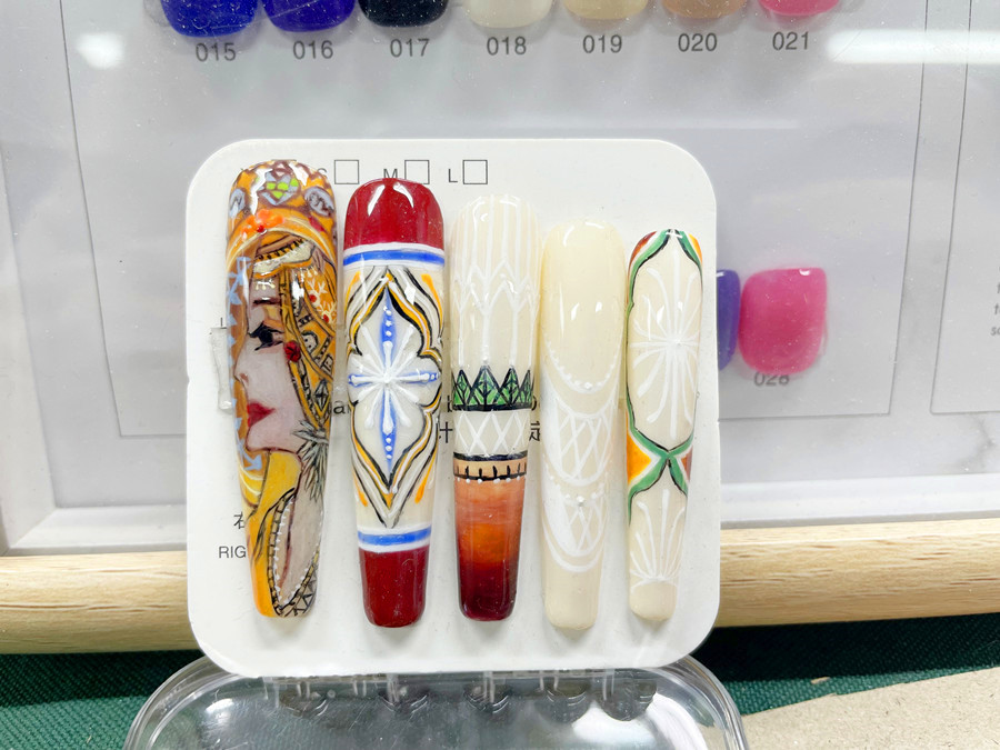 波西米亞美甲，南寧美甲進修學院學員作品