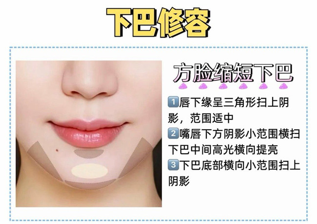 南寧化妝師：不同下巴如何修容？