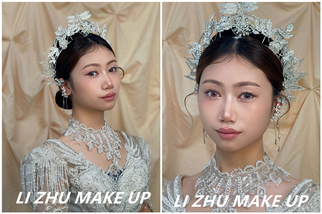 輕奢時(shí)尚新娘造型，廣西化妝學(xué)校前十作品欣賞