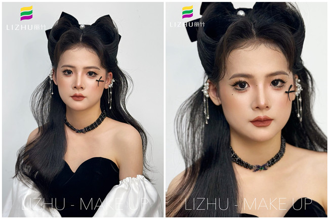 復(fù)古貓耳造型，南寧化妝培訓(xùn)中心課堂作品