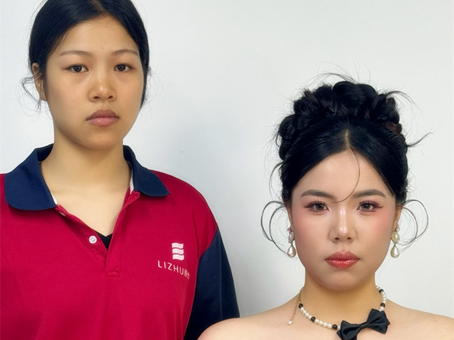 千金禮服造型，廣西美妝彩妝訓(xùn)練學(xué)員畢業(yè)作品