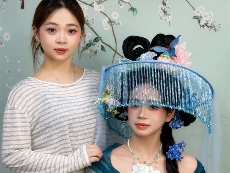 帷帽花神造型，南寧彩妝造型學(xué)校作品