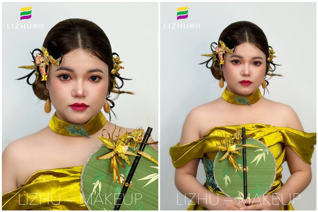 新中式風格造型，南寧正規(guī)美業(yè)學校作品