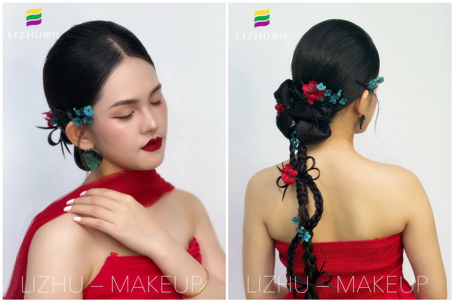  新中式新娘造型，十幾歲女生學(xué)化妝